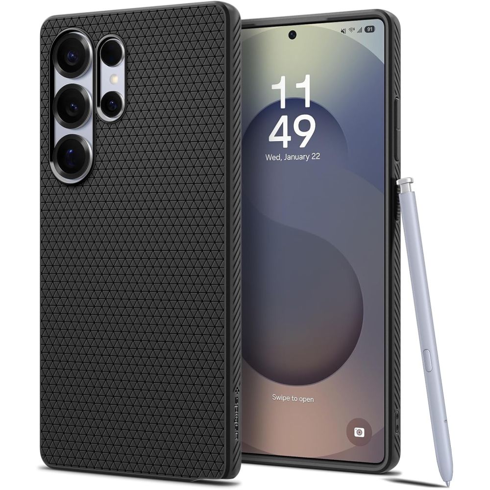 Spigen Liquid Air dėklas telefonui Samsung Galaxy S25 Ultra - juodas