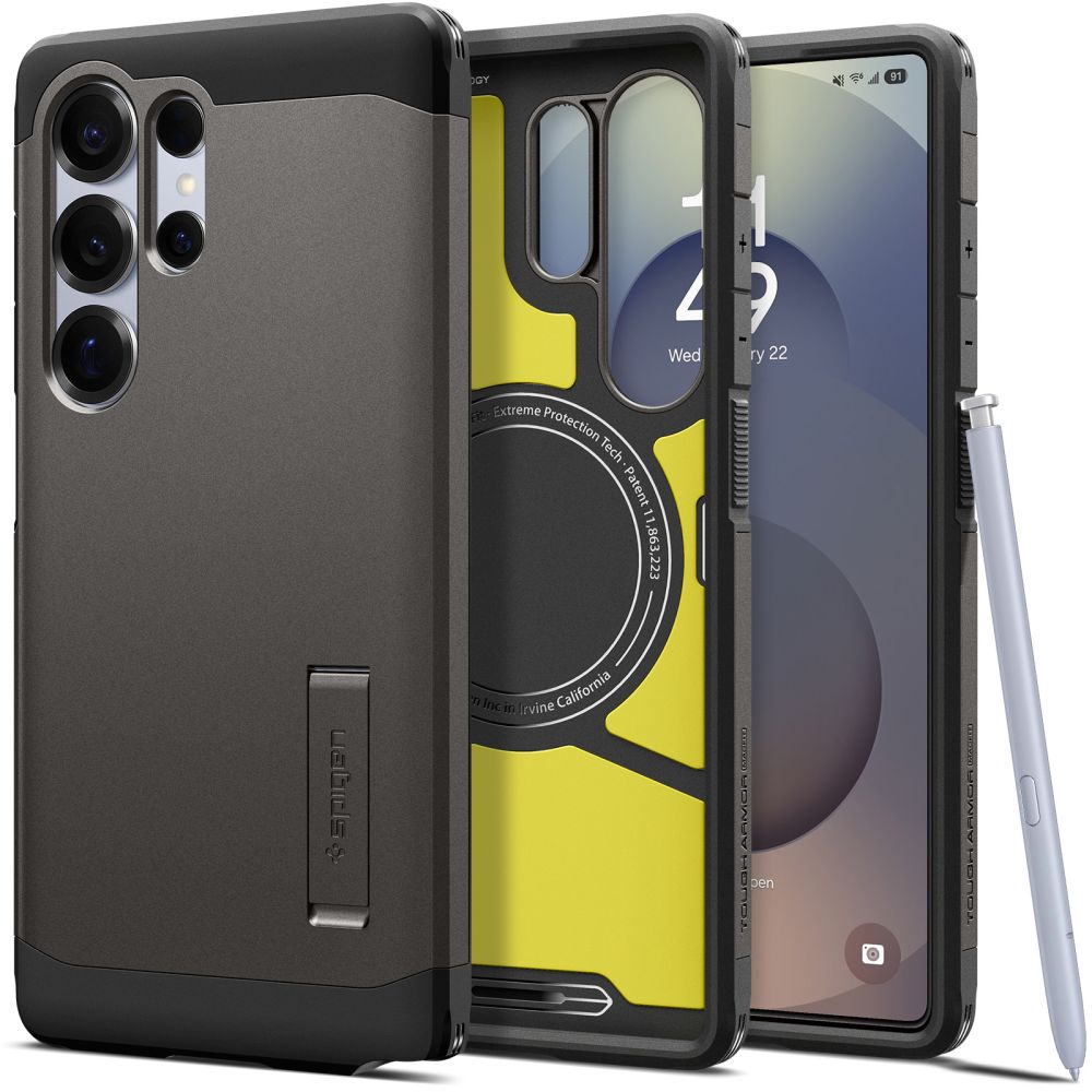 Spigen Tough Armor MagSafe Dėklas telefonui Samsung Galaxy S25 Ultra - pilkas