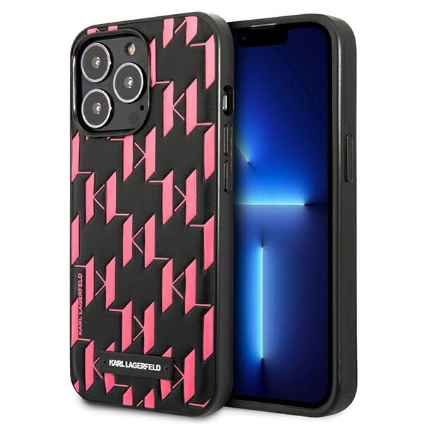 Karl Lagerfeld monogramos plokštelė iPhone 13 Pro / 13 6.1" dėklas - rožinė