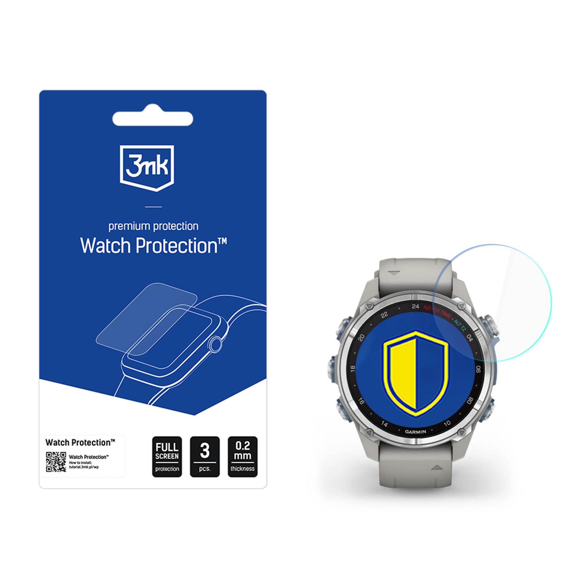 Išmaniojo laikrodžio apsauginis stiklas 3mk Watch Protection FlexibleGlass Garmin Descent Mk3 / Mk3i (43mm)