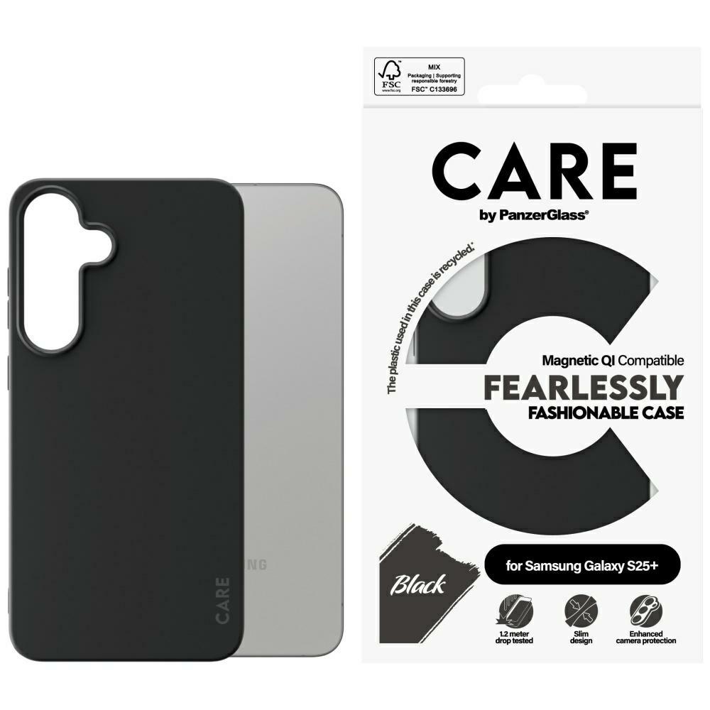CARE by PanzerGlass Mados QI dėklas telefonui Samsung Galaxy S25+ - Juodas