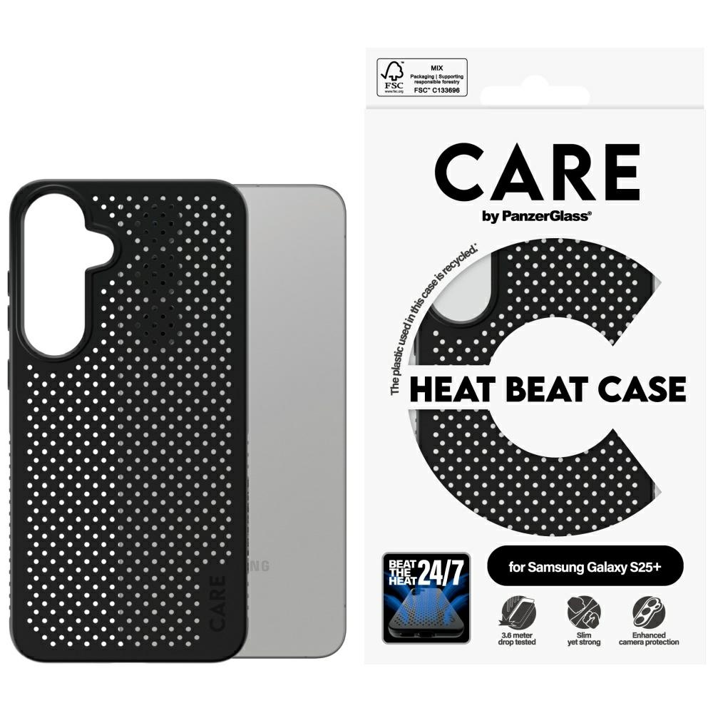 CARE by PanzerGlass Funkcinis Heat Beat dėklas telefonui Samsung Galaxy S25+ - Juodas