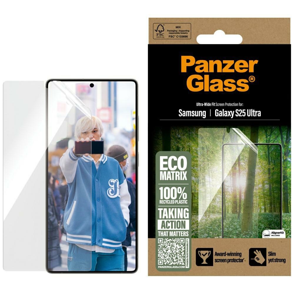 PanzerGlass Eco Matrix Itin platus grūdinto stiklo skirtas Samsung Galaxy S25 Ultra