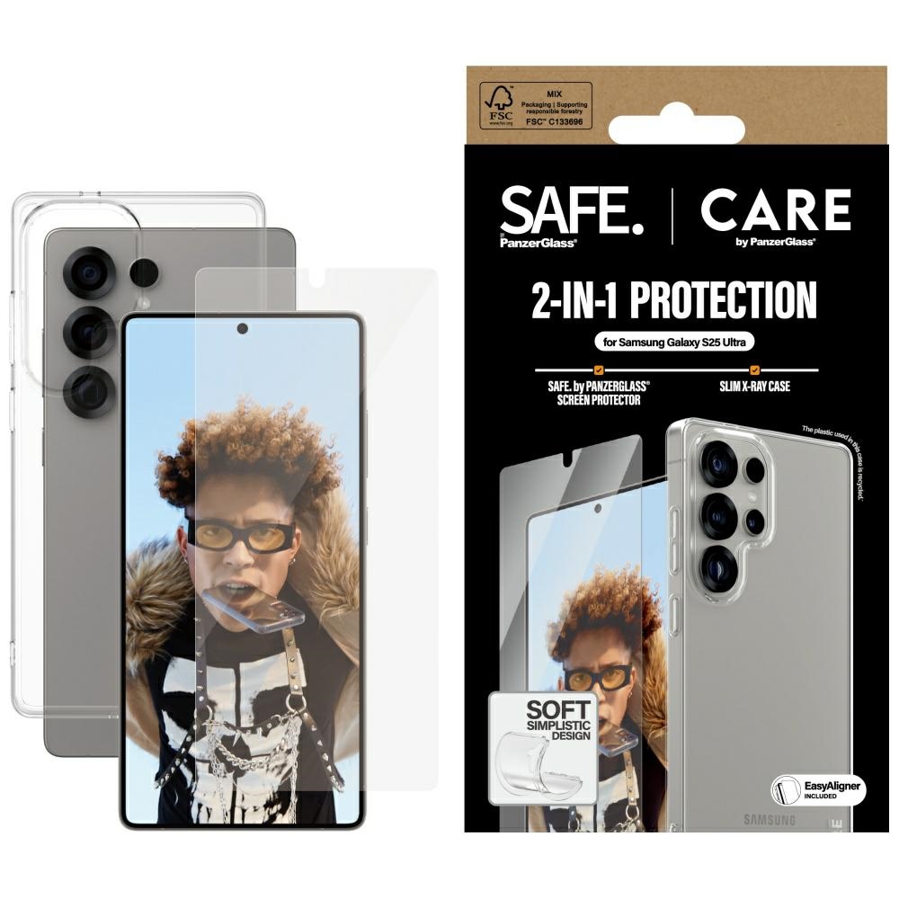 CARE by PanzerGlass Fashion 2in1 Dėklas telefonui + Apsauginis stiklas rinkinys skirtas Samsung Galaxy S25 Ultra