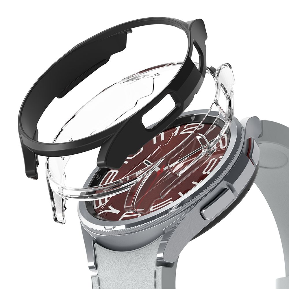 Ringke Slim 2 dalių dėklas Samsung Galaxy Watch 6 Classic 43mm - juodas ir skaidrus