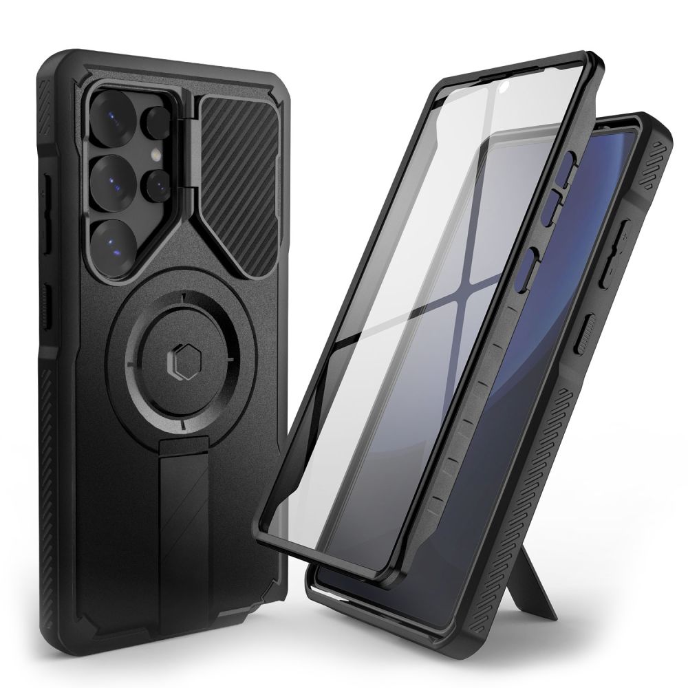 Tech-Protect Kevlar MagSafe+ dėklas telefonui Samsung Galaxy S25 Ultra - juoda