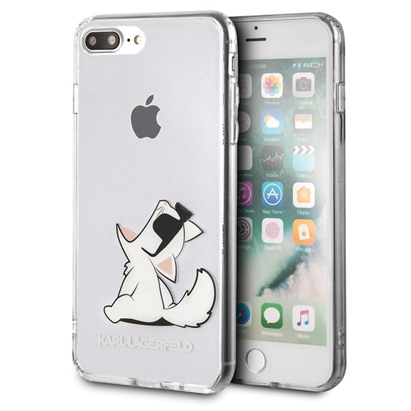 Karl Lagerfeld Choupette Fun dėklas telefonui iPhone 7 / 8 Plus - permatomas