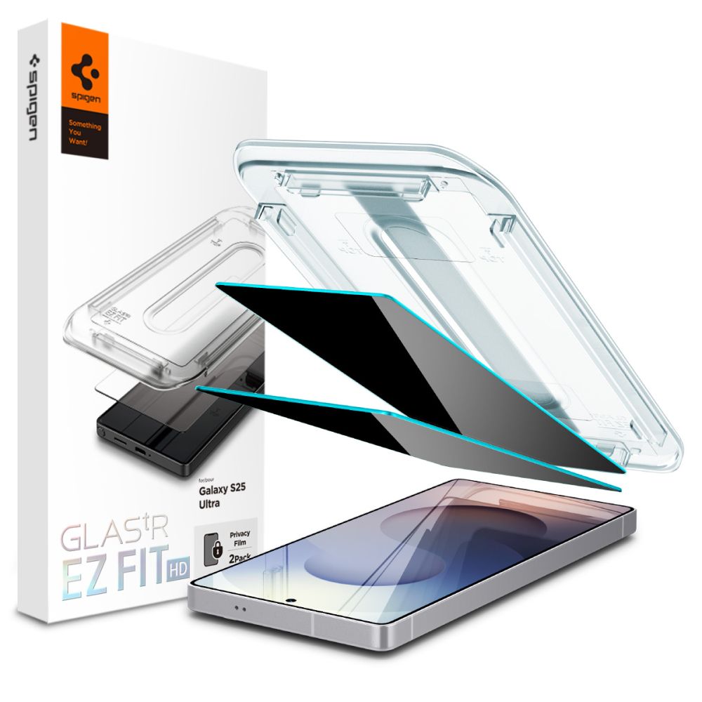 Spigen Glas.TR "Ez Fit" Privacy 2 rinkinys Samsung Galaxy S25 Ultra