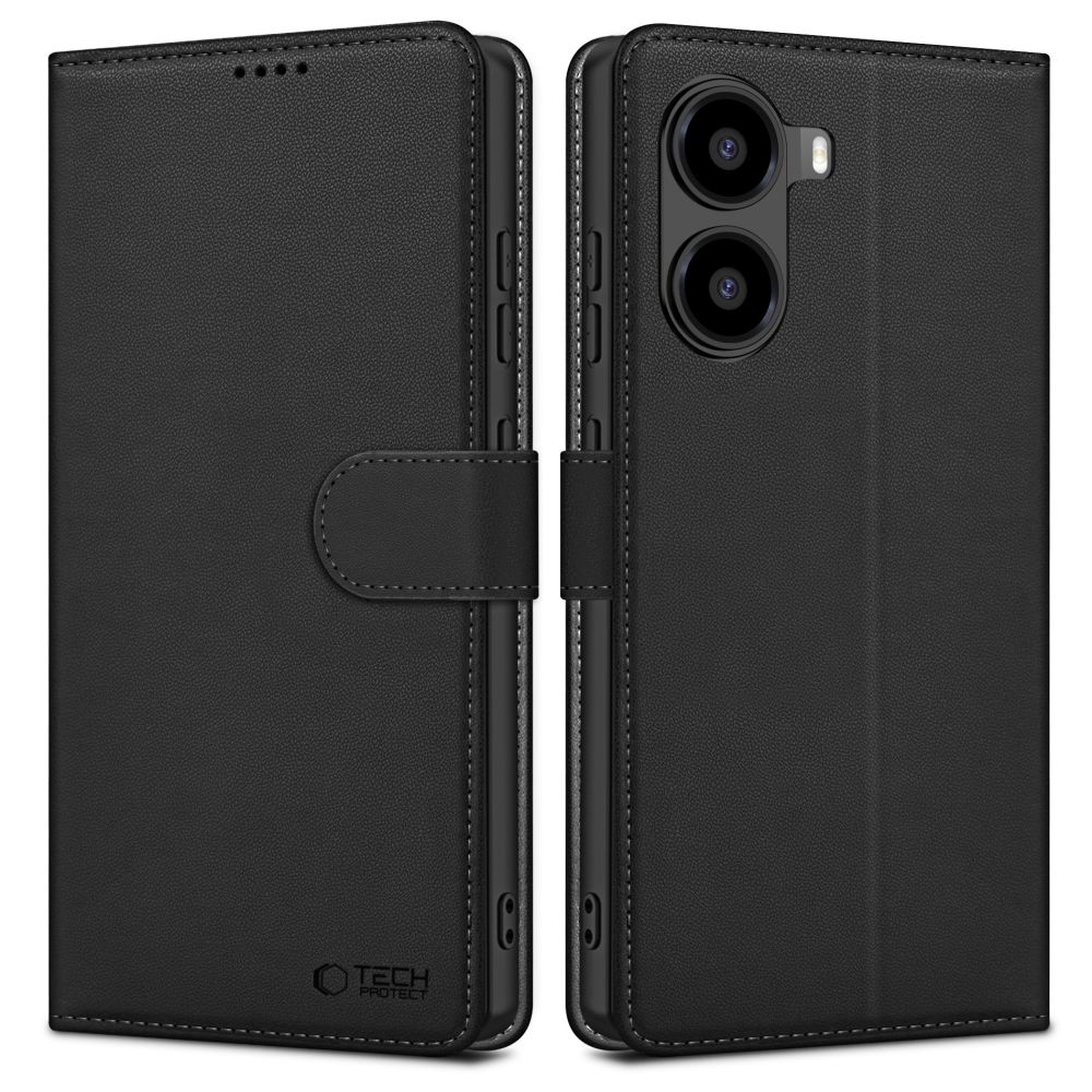Tech-Protect Dėklas telefonui su pinigine Xiaomi Poco X7 Pro 5G - juodas