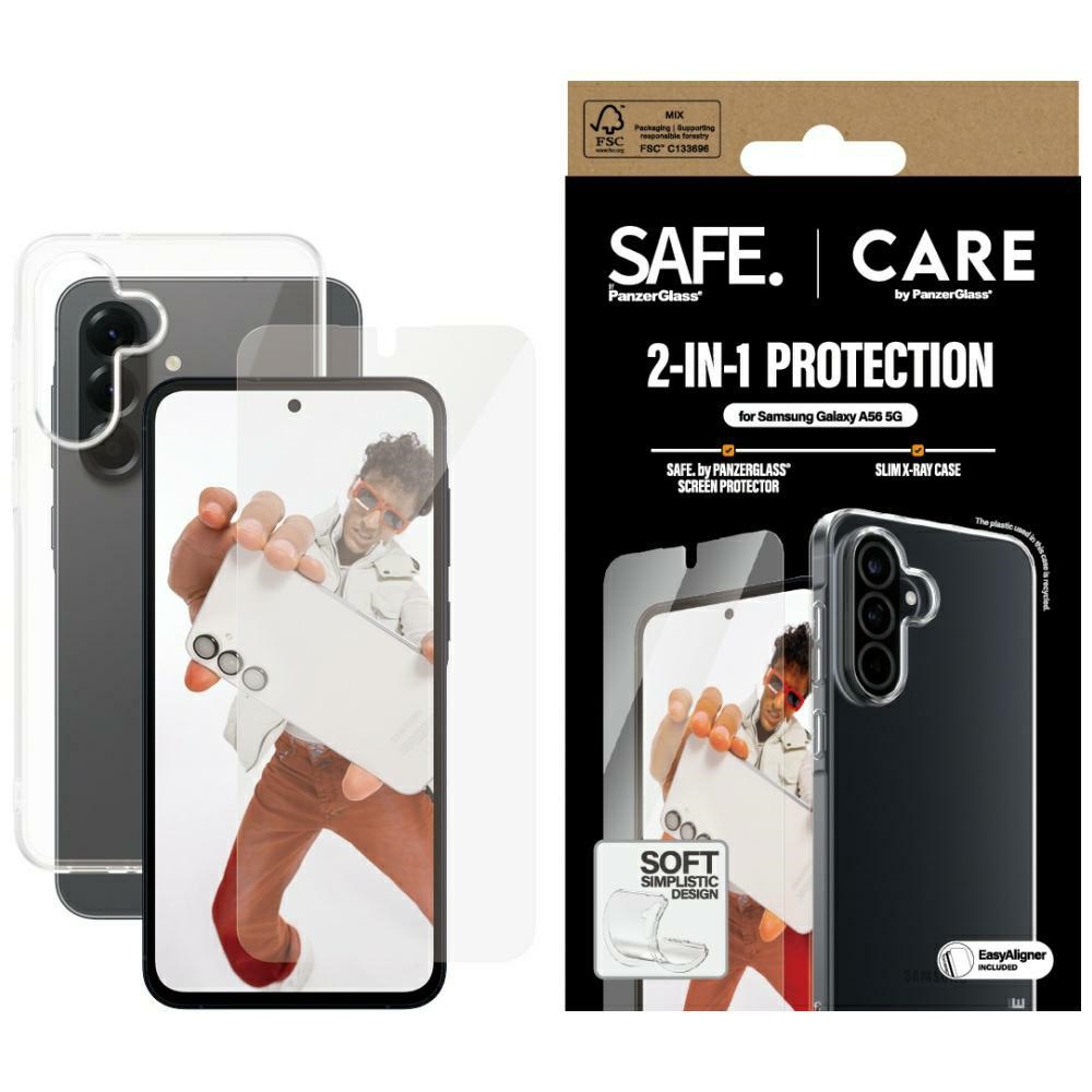 CARE by PanzerGlass Fashion 2in1 dėklas ir stiklas Samsung Galaxy A56 5G - skaidrus