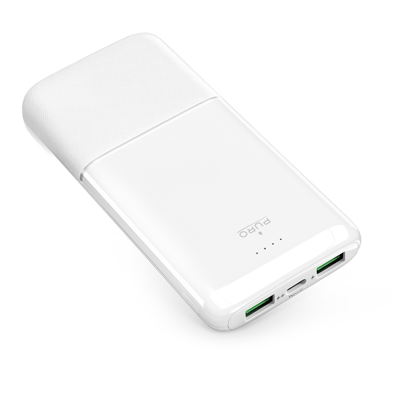 Išorinė baterija Puro DAILY 10 PLUS 10000mAh 2x USBA / 1x USB-C 22.5W - balta