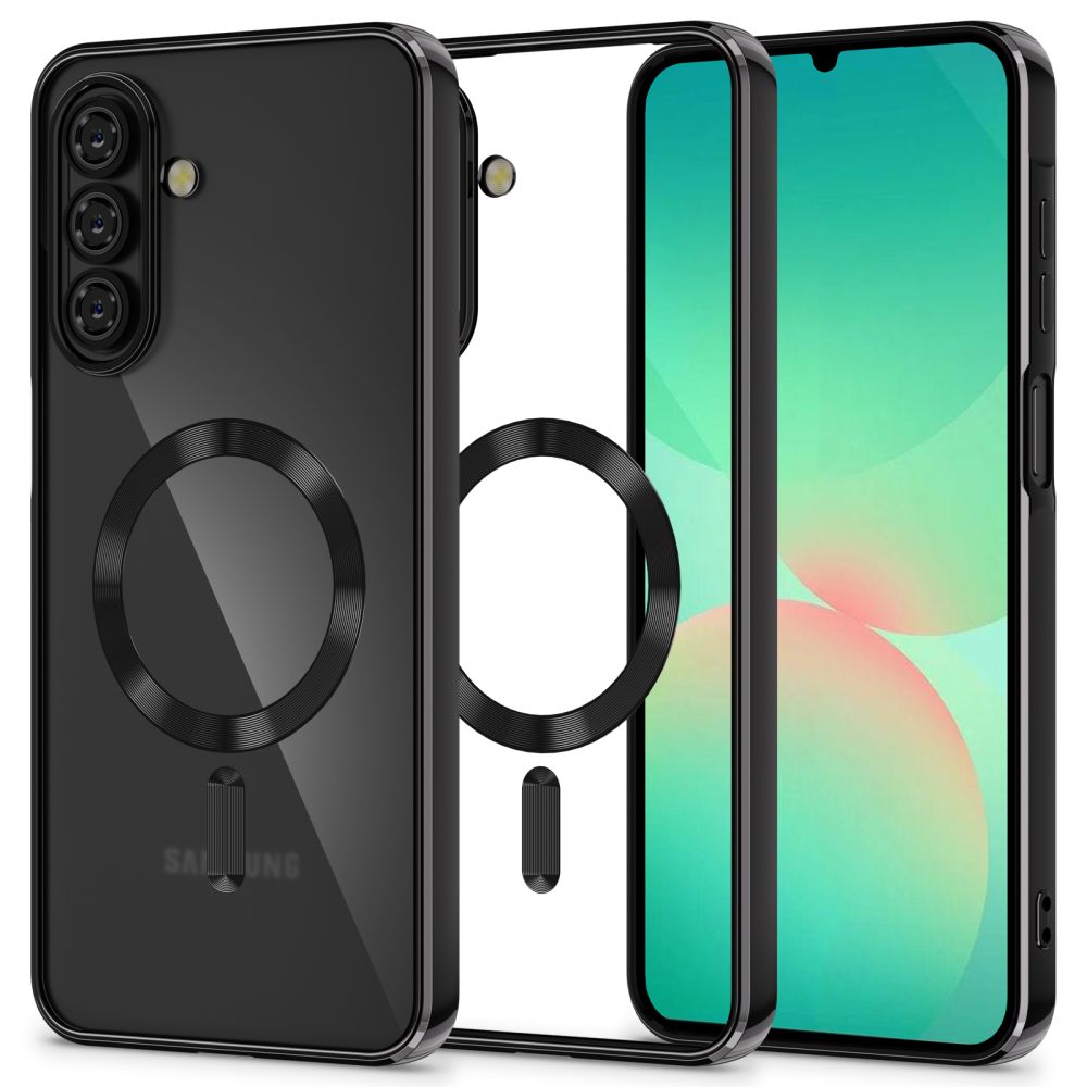 Tech-Protect MagFlex Magnetinis dėklas telefonui Samsung Galaxy A26 5G - skaidrus juodas