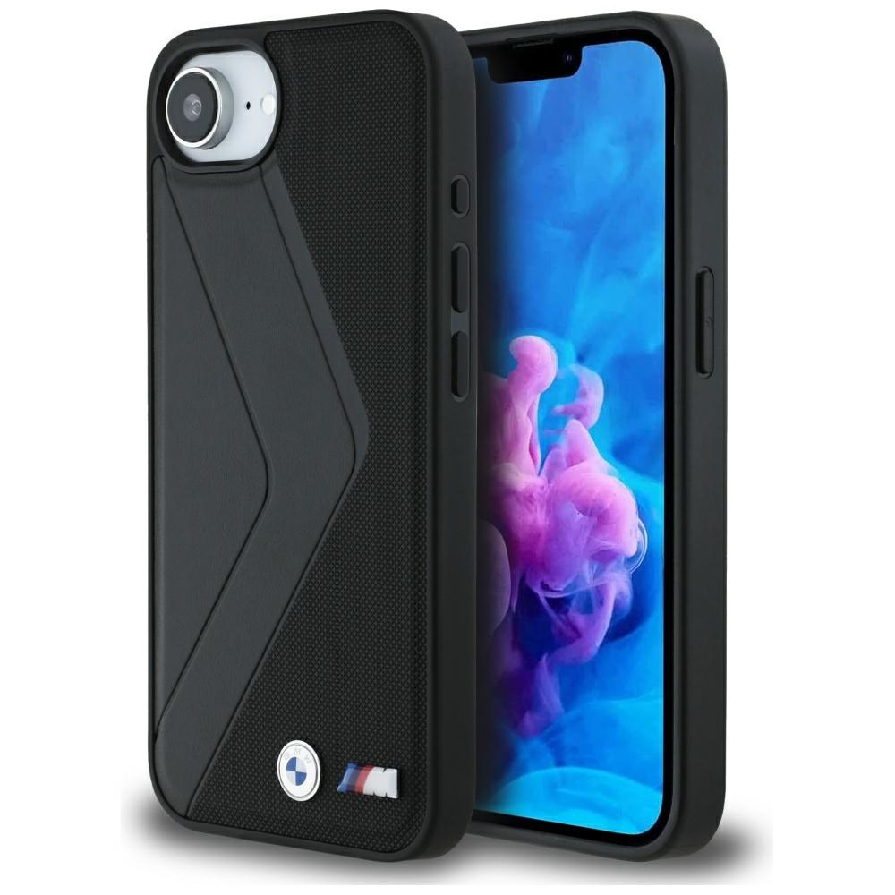 BMW Dideli dryžiai MagSafe dėklas iPhone 16e - juodas