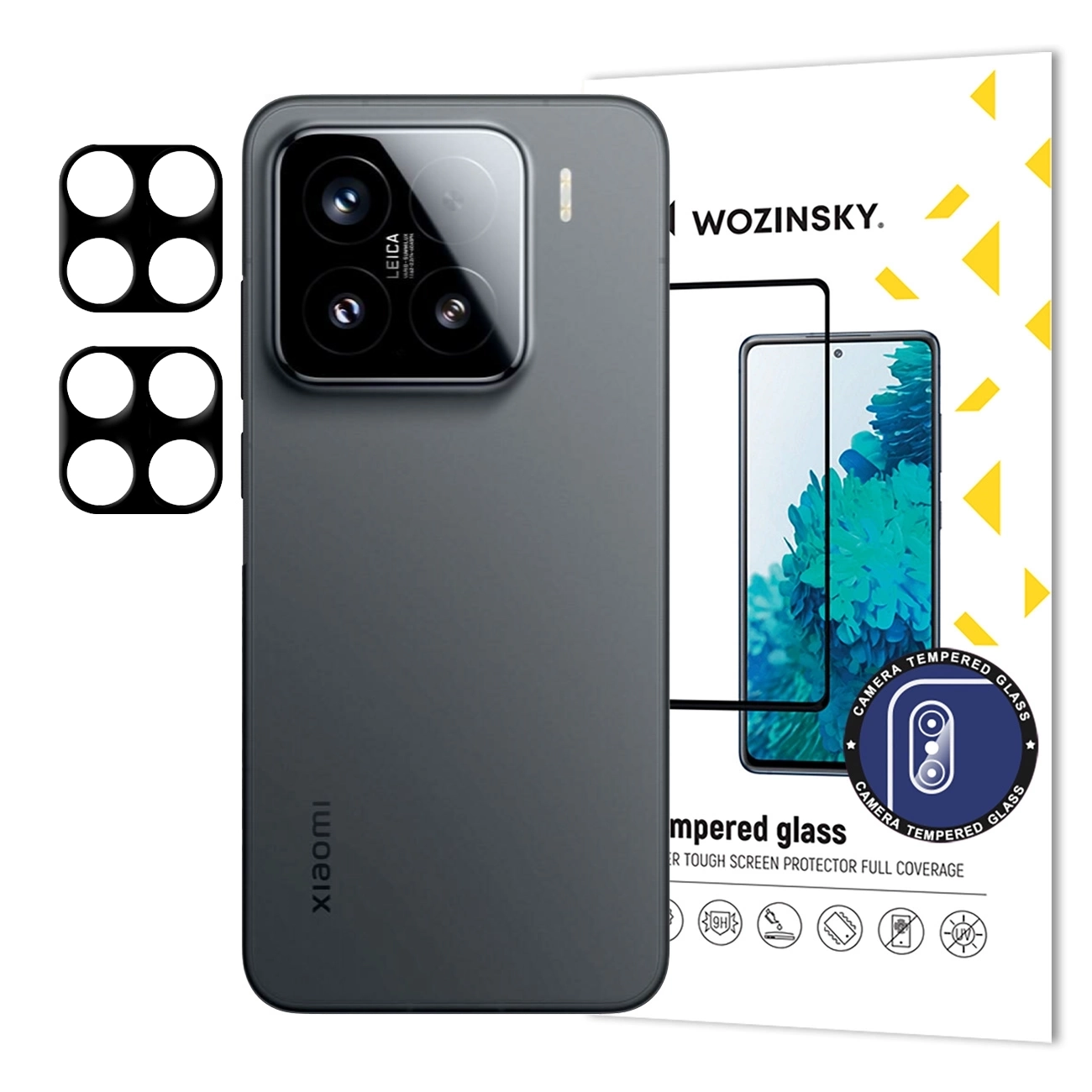 Wozinsky pilnas kameros stiklas Xiaomi 14, 2 dalių rinkinys