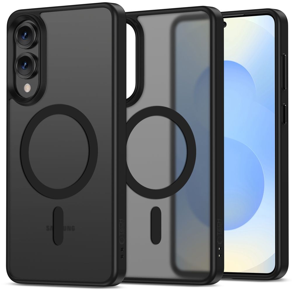 Tech-Protect MagMat Magnetinis dėklas telefonui Samsung Galaxy S25 Edge - matinės juodos spalvos