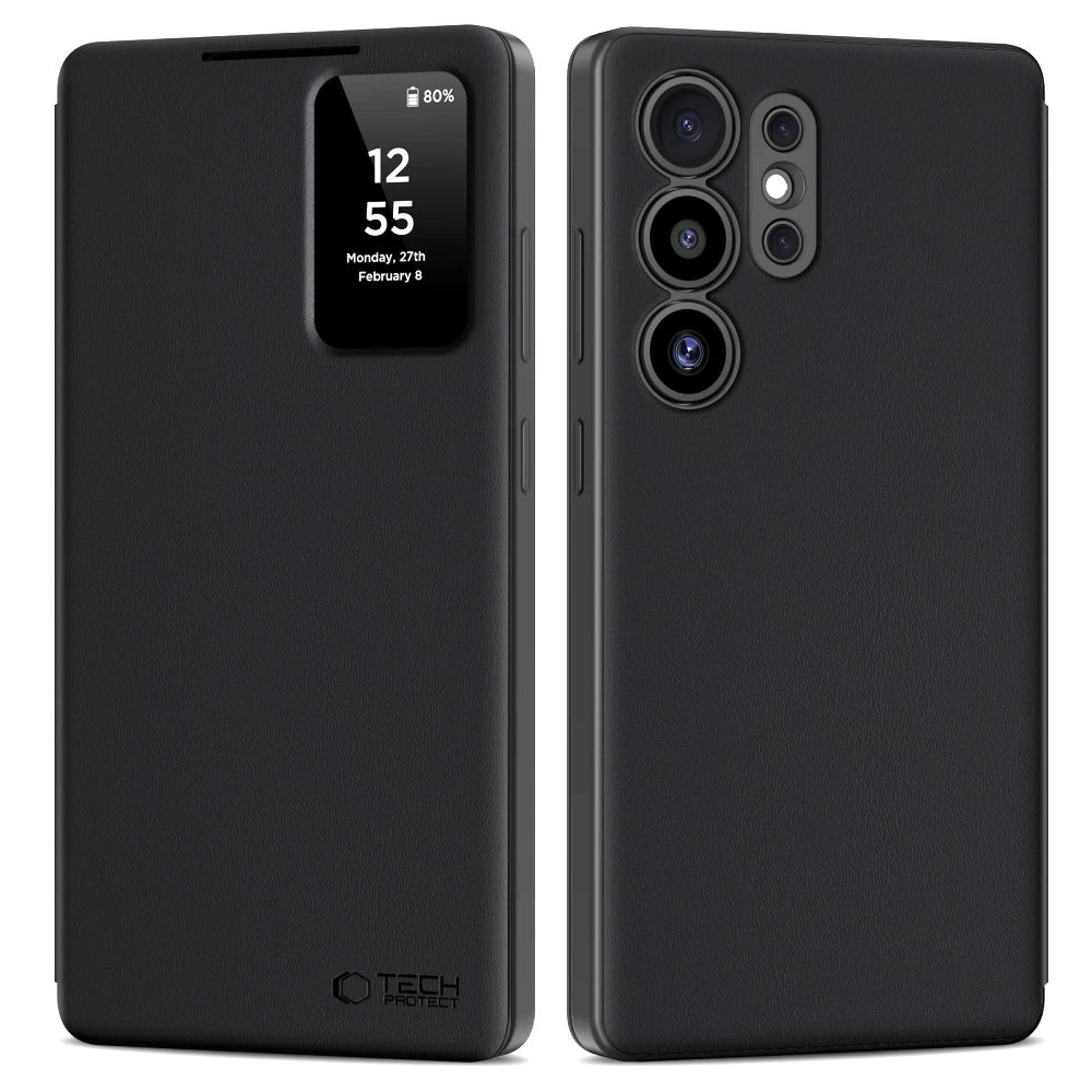 Tech-Protect Smart Wallet dėklas Samsung Galaxy S25 Ultra - matinė juoda
