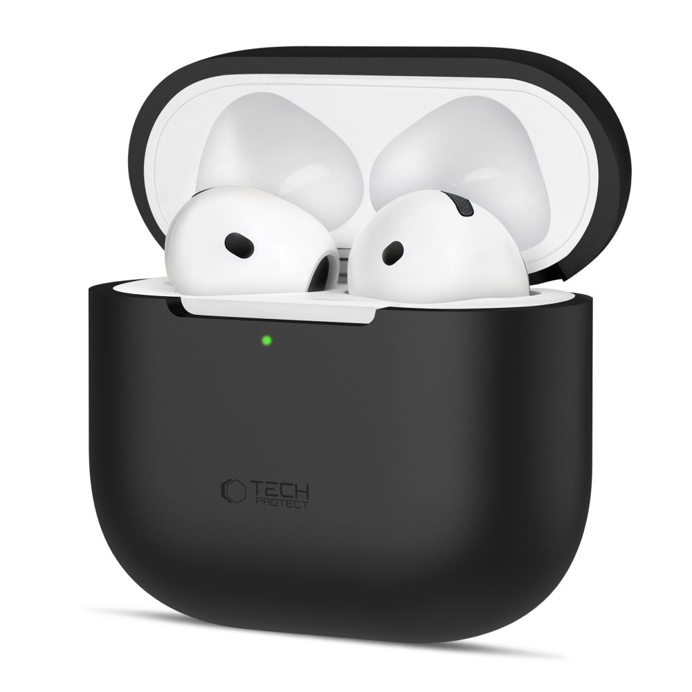 Tech-Protect Silikoninis dėklas ausinėms Apple AirPods 4 - juodas