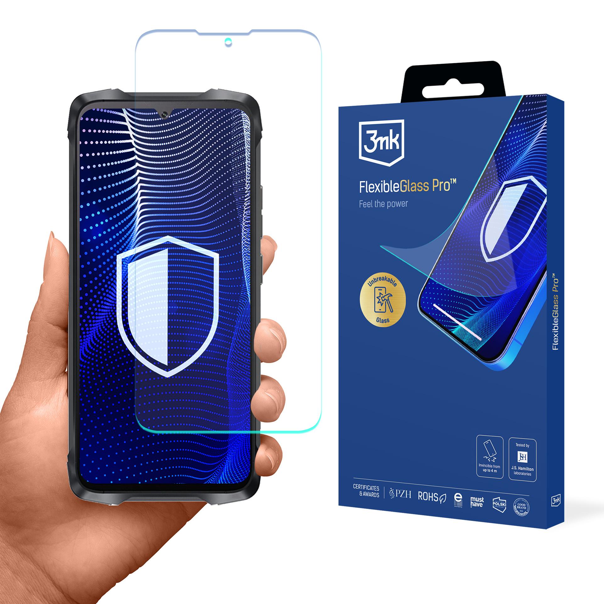 Hibridinis stiklas 3mk FlexibleGlass Pro skirtas Cubot KingKong Power 3