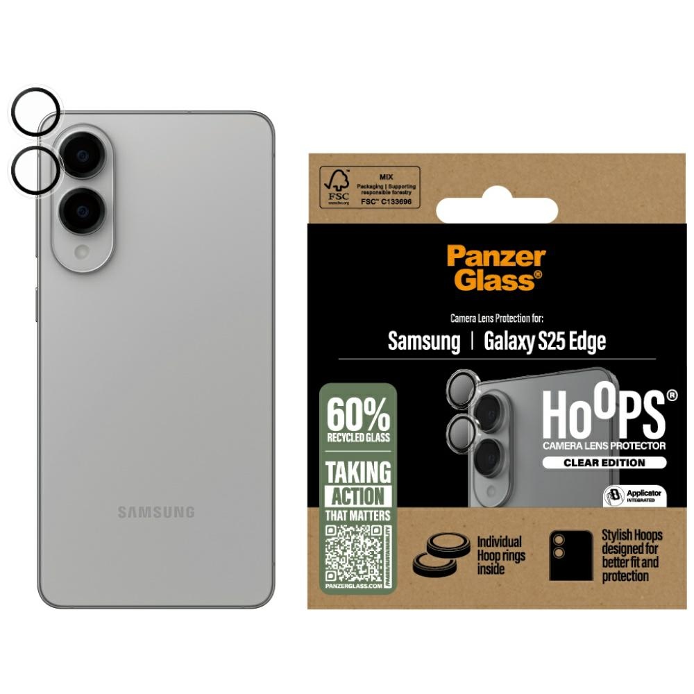 PanzerGlass Hoops objektyvo apsauginis grūdintas stiklas Samsung Galaxy S25 Edge - skaidrus