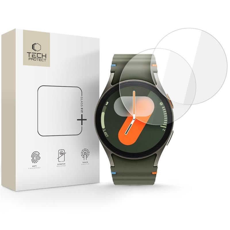 Tech-Protect Glass Fit+ 2-pack grūdintas stiklas Samsung Galaxy Watch 40 / 41 / 42 / 43 / 44 mm - skaidrus