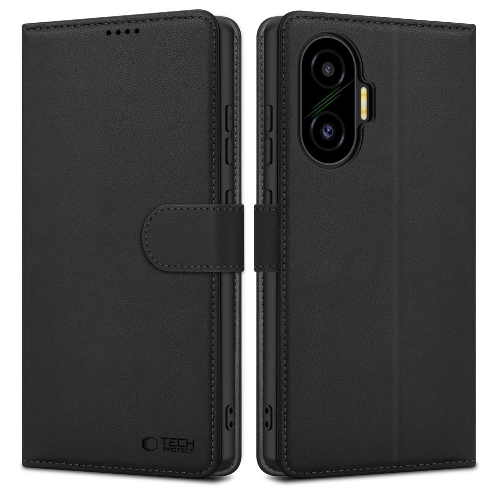Tech-Protect dėklas telefonui su pinigine Xiaomi Poco F7 5G - juodas