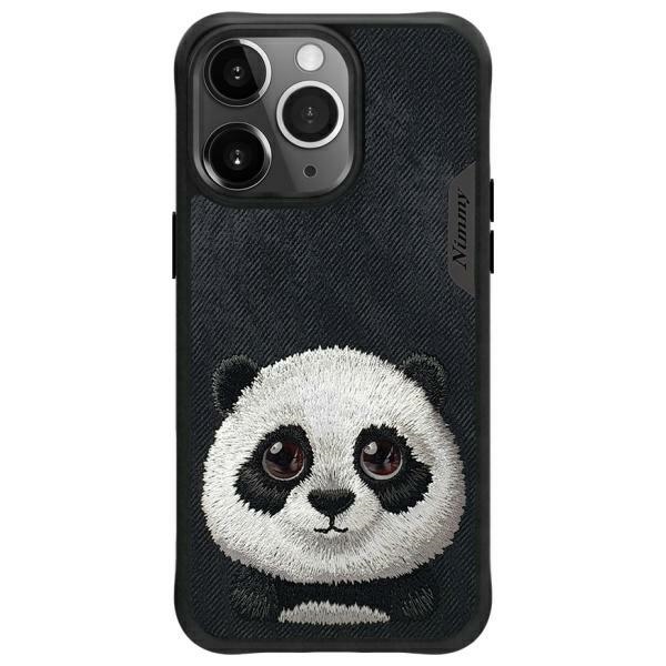 Nimmy Big Eyed Pet 2.0 panda dėklas iPhone 15 Pro Max - juodas