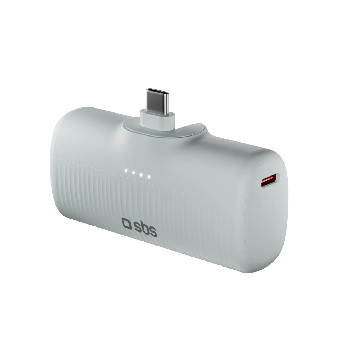 SBS EcoPower 5000 mAh 10W išorinė baterija su įmontuotu USB-C prievadu - pilka