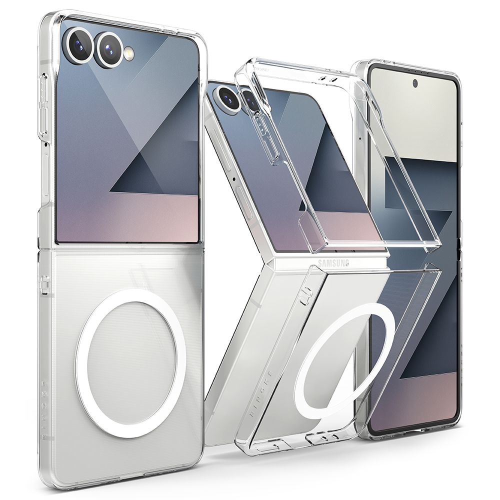 Ringke Slim magnetinis MagSafe dėklas Samsung Galaxy Z Flip 7 - permatomas