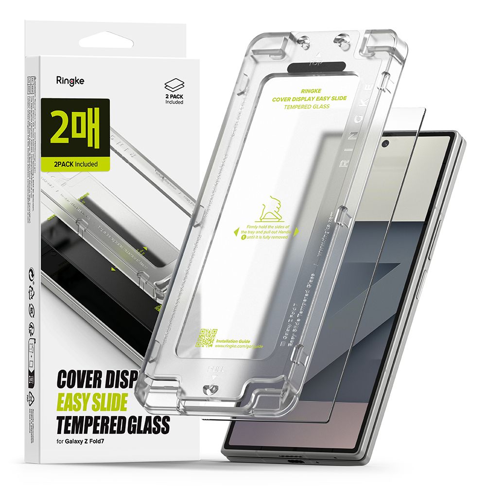 Ringke Cover Display Easy Slide grūdintas stiklas 2 vnt. Samsung Galaxy Z Fold 7 - permatomas
