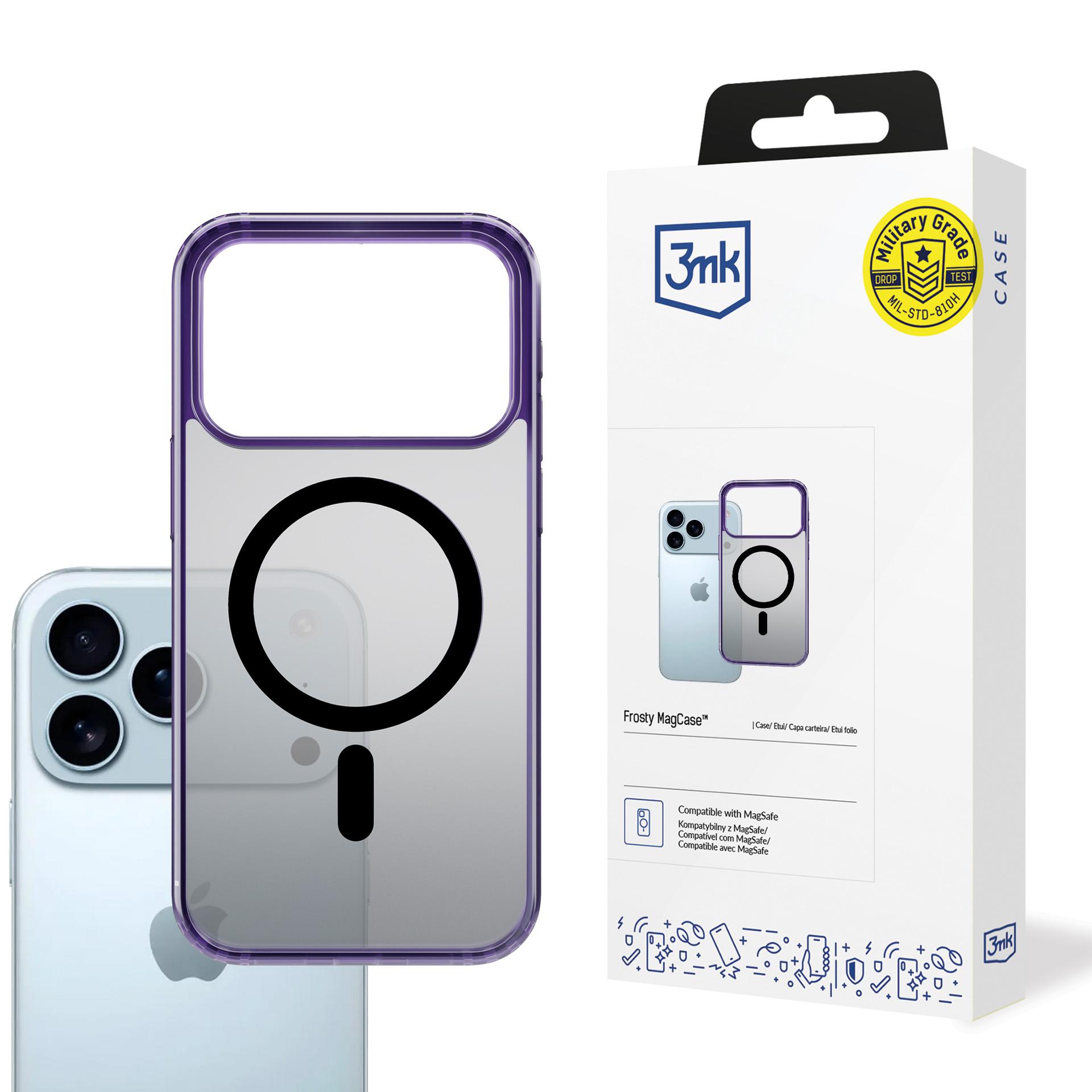 3mk Frosty MagCase dėklas telefonui iPhone 17 Pro - violetinė