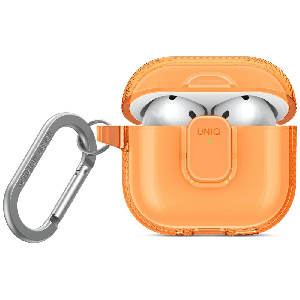 Uniq Glase Pro dėklas AirPods 4 - oranžinis