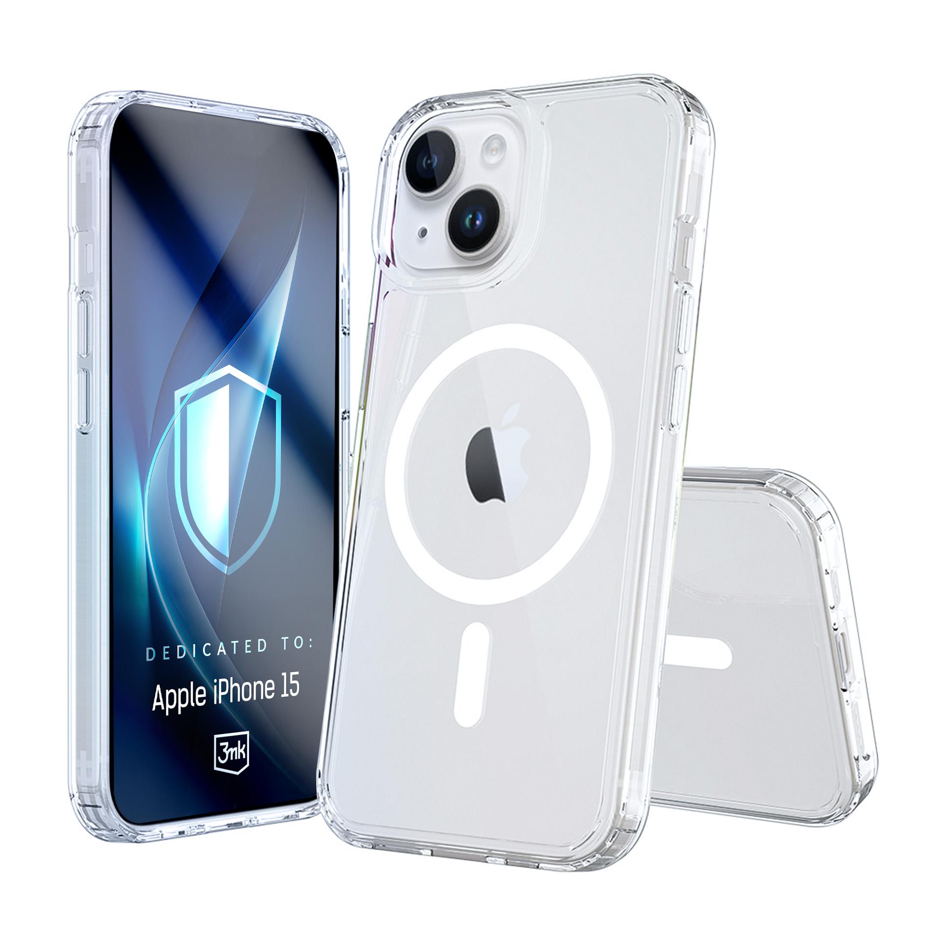 3mk Armor MagCase Dėklas telefonui iPhone 15 - Skaidrus