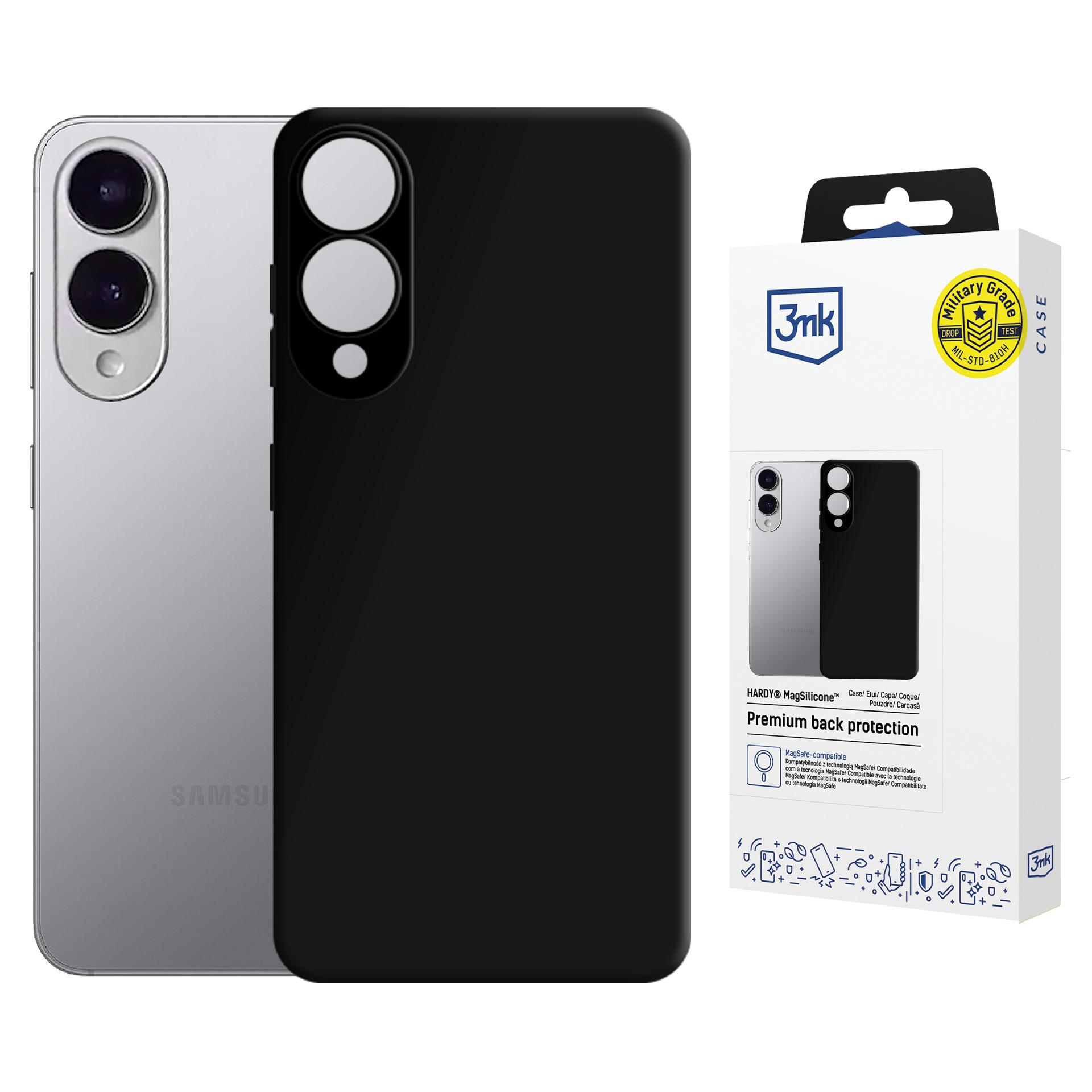 3mk Hardy MagSilicone dėklas telefonui Samsung Galaxy S25 Edge - juodas