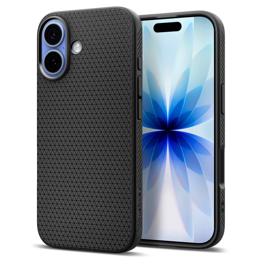 Spigen Liquid Air dėklas telefonui iPhone 17 - matinė juoda