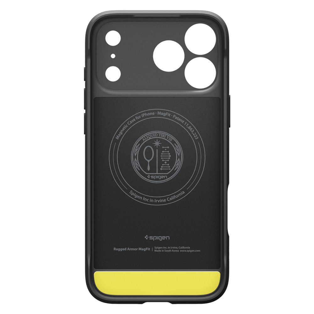 Spigen Rugged Armor Mag Magnetinis dėklas telefonui iPhone 17 Pro - matinė juoda