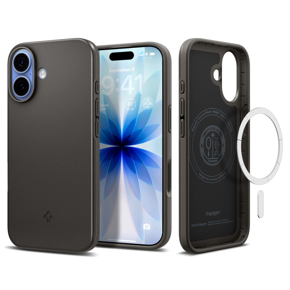 Spigen Thin Fit Magnetinis dėklas telefonui iPhone 17 - pilkas