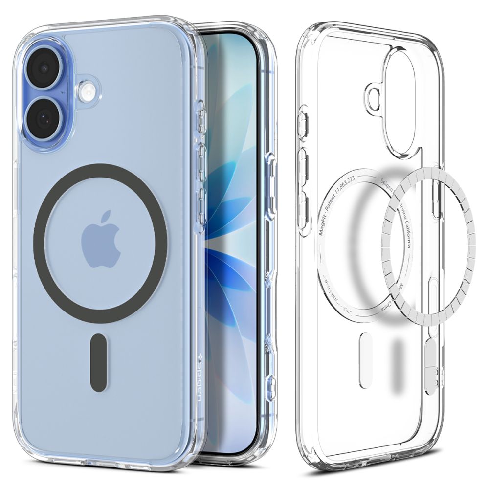 Spigen Ultra Hybrid Magnetinis dėklas telefonui iPhone 17 - Skaidrus pilkas