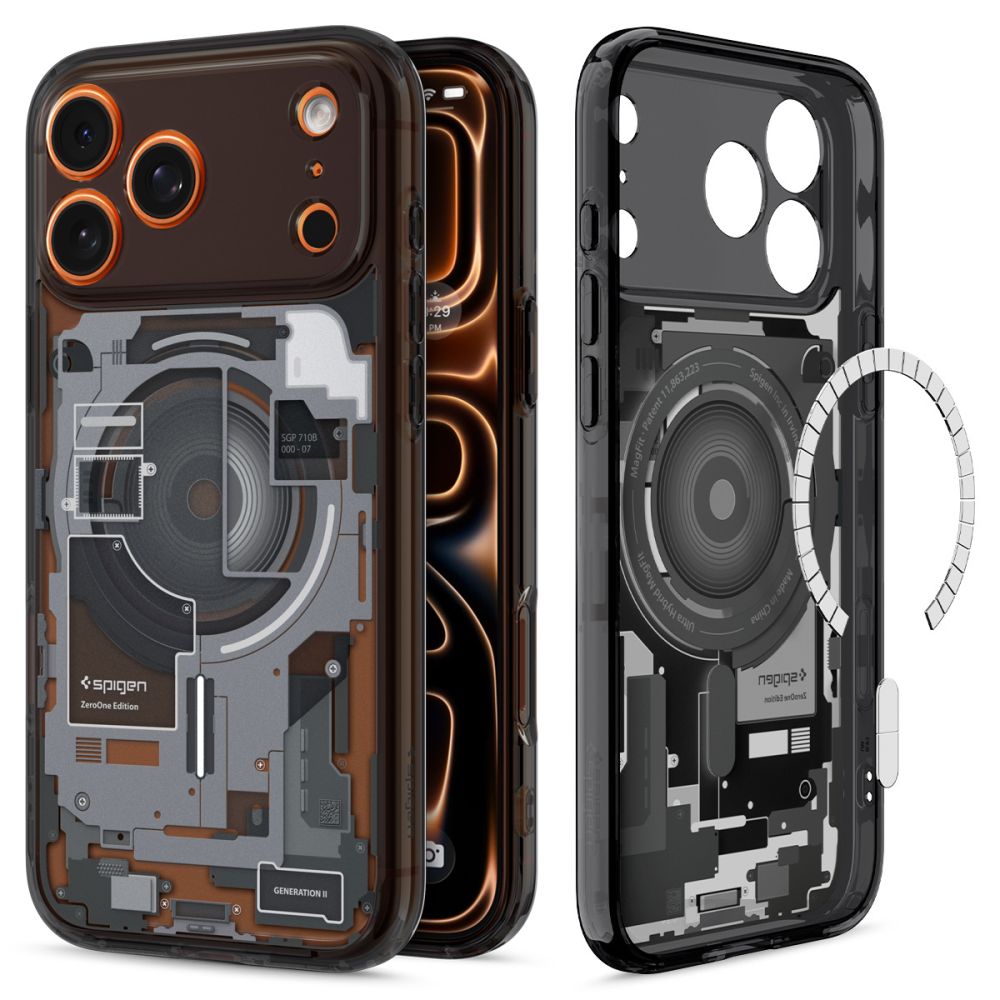 Spigen Ultra Hybrid Magnetinis dėklas telefonui iPhone 17 Pro Zero One - juodas