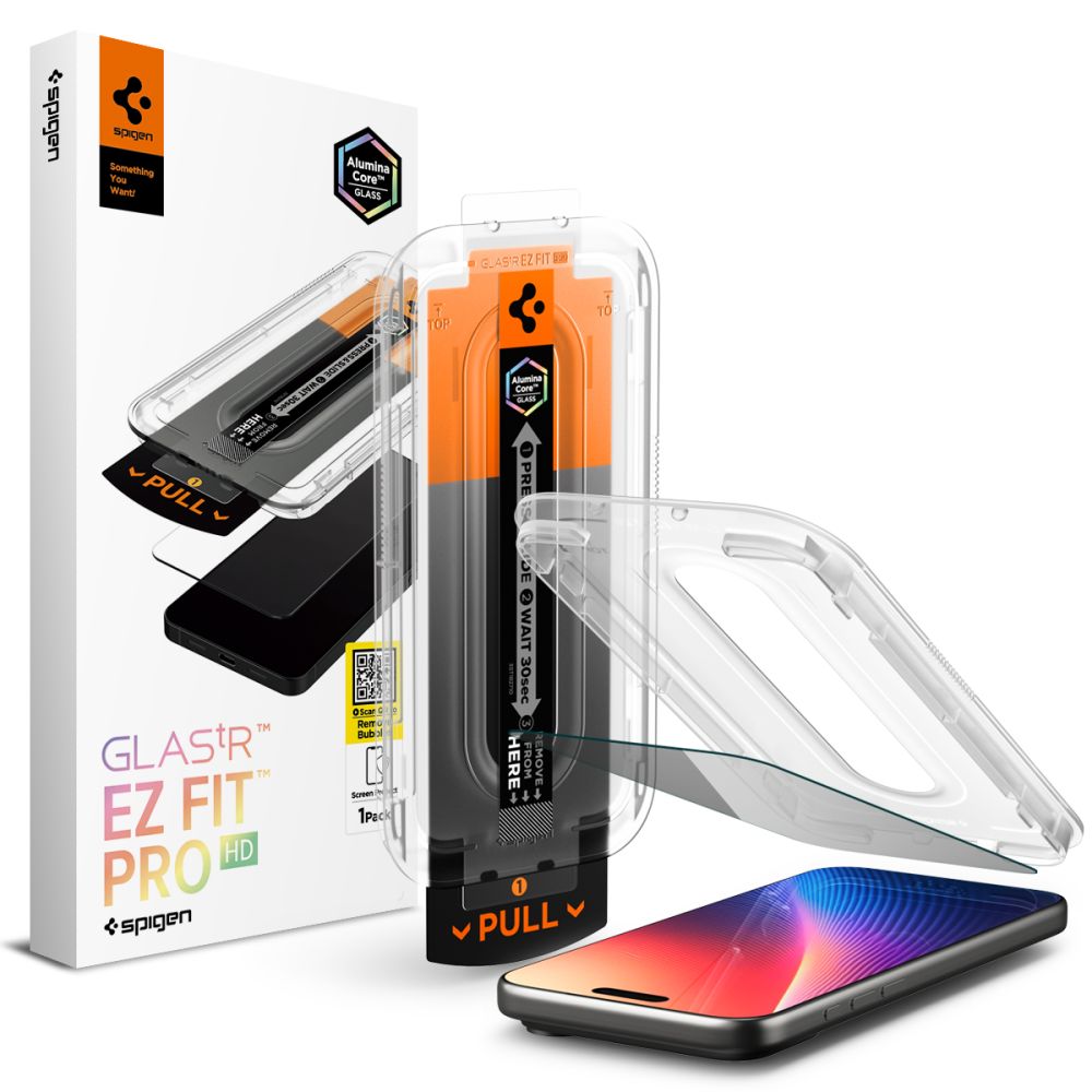 Spigen Glas.TR EZ Fit Pro privatumo stiklas iPhone 16 Pro / 17 / 17 Pro