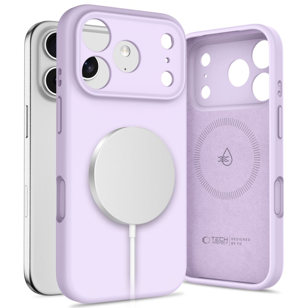 Tech-Protect Silikoninis Magnetinis dėklas telefonui iPhone 17 Pro Max - Violetinė