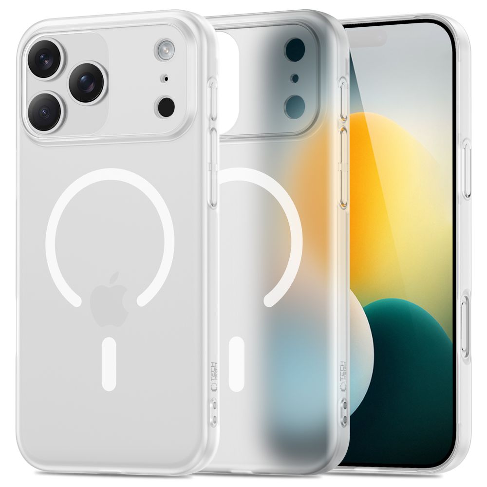 Tech-Protect MagSlim Magnetinis dėklas telefonui iPhone 17 Pro - matinė balta