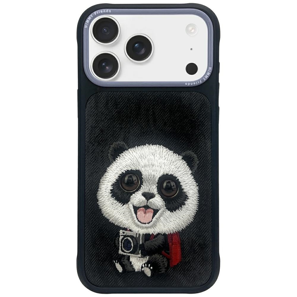 Nimmy Big Eyed Pet 2.0 pandos dėklas telefonui iPhone 17 Pro Max - juodas