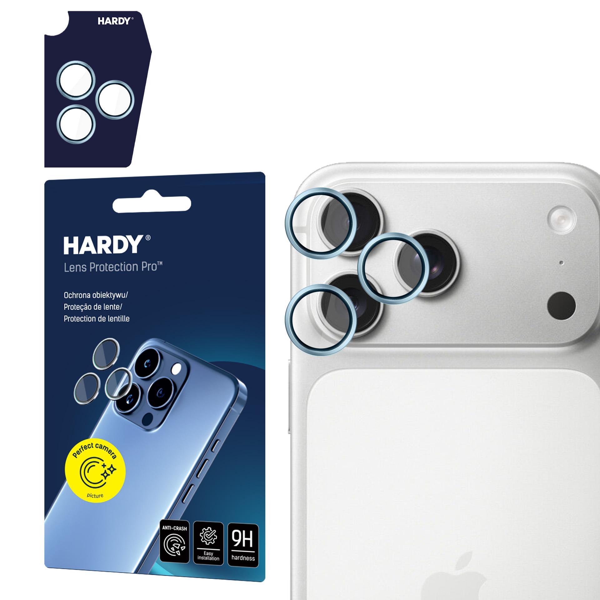 3mk HARDY Lens Protection Pro objektyvo stiklas iPhone 17 Pro / 17 Pro Max - mėlyna