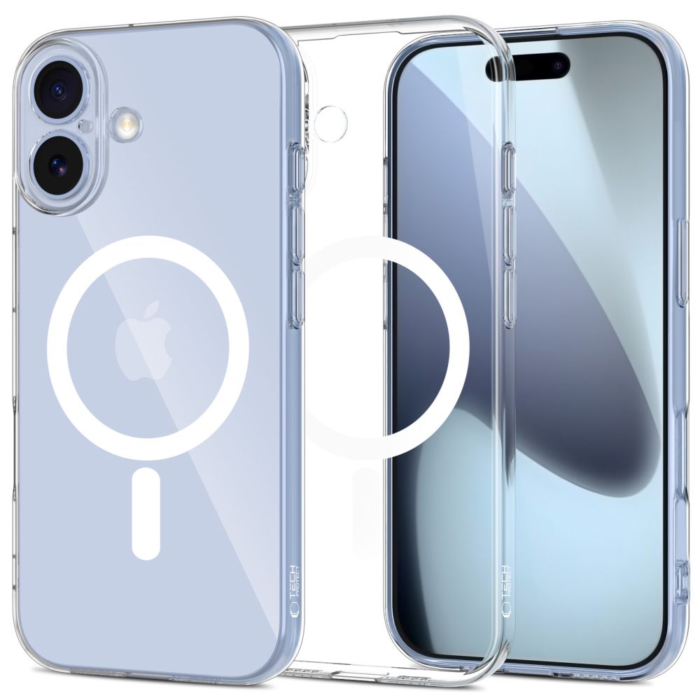 Tech-Protect FlexAir Magnetinis dėklas telefonui iPhone 17 - Skaidrus