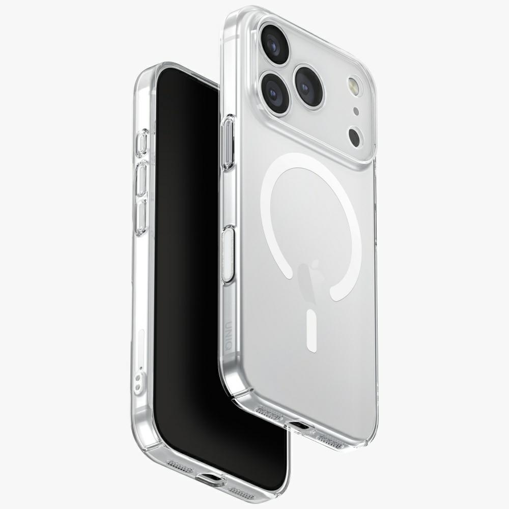 Uniq Airsuit Magnetinis įkrovimo dėklas telefonui iPhone 17 Pro - Permatomas