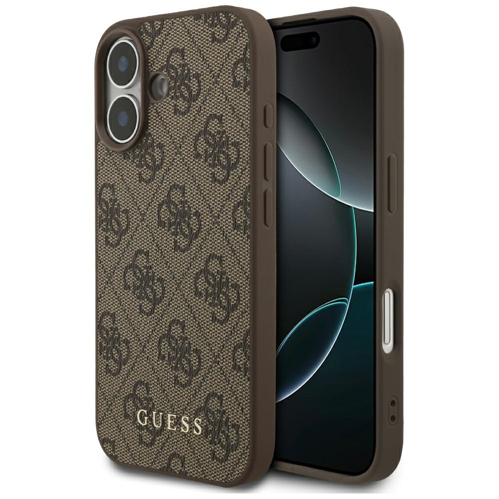 Guess 4G Klasikinis Dėklas telefonui iPhone 17 - rudas