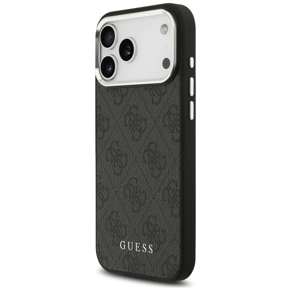 Guess 4G Classic Logo Magnetinis dėklas telefonui iPhone 17 Pro Max - juodas