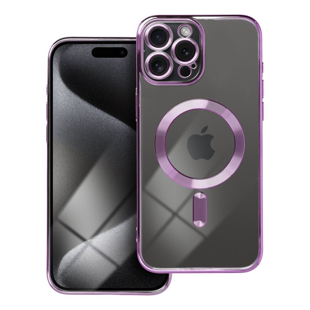 ELECTRO MAG COVER dėklas telefonui suderinamas su Magnetiniu IPHONE 15 Pro Max tamsiai violetinis