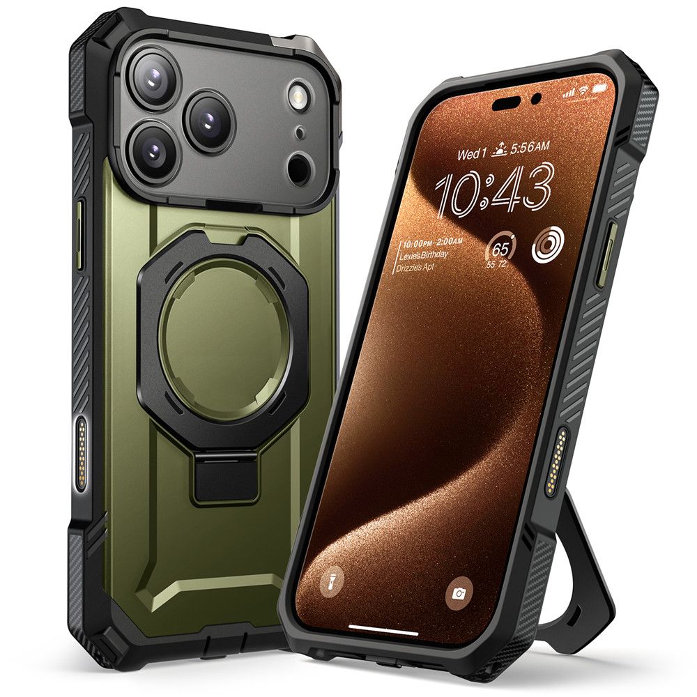 Supcase UB Grip Mag Magnetinis dėklas telefonui iPhone 17 Pro - žalias