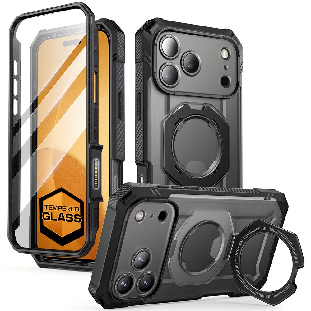 Dėklas telefonui Supcase UB Grip Pro Mag MagSafe iPhone 17 Pro Max - juodas
